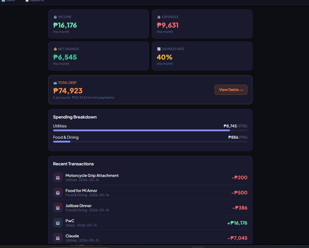 Finance Tracker Dashboard