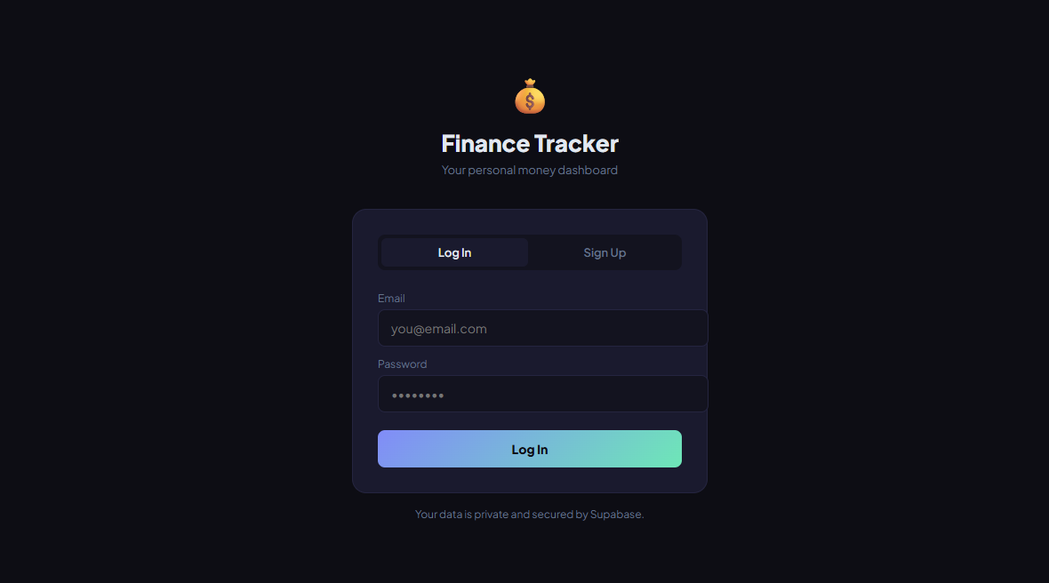 Finance Tracker Login